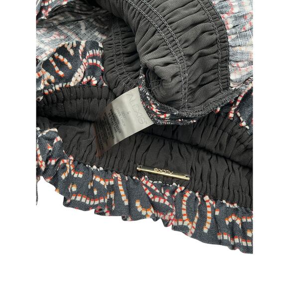 Alexis 'Suri' Smocked Black Linen Mini Dress Size S - Picture 4 of 4